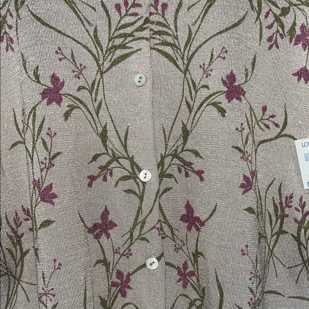 NWT Silk Club Vintage Silk Floral Cardigan - Picture 7 of 12